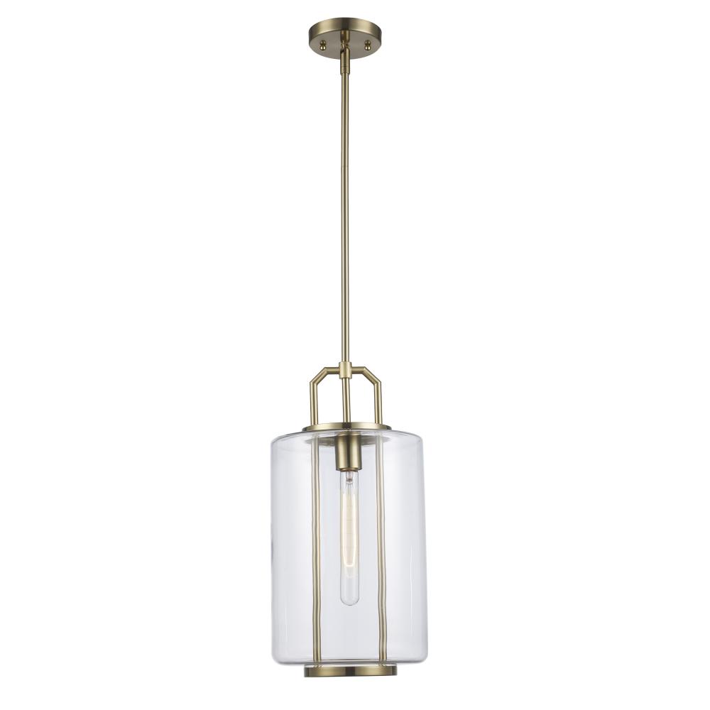 1LT PENDANT-CYLINDER GLASS-L-A